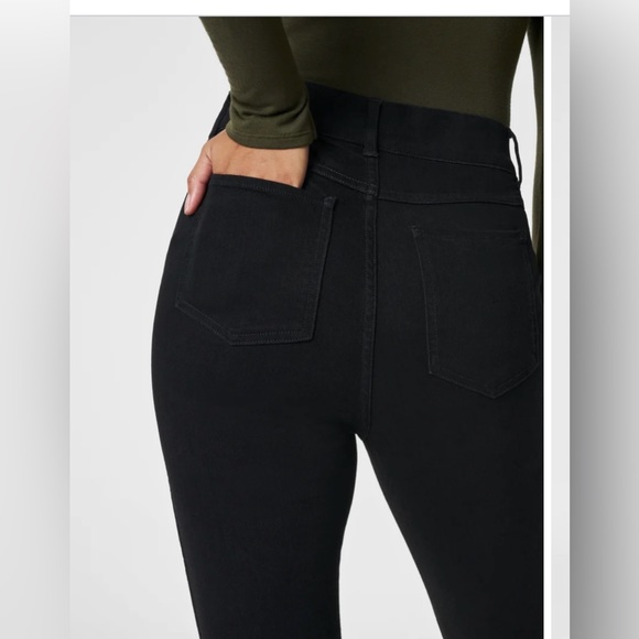 NWT $128 Spanx small tall black pull on jean leggings. Slimming. - Picture 7 of 14